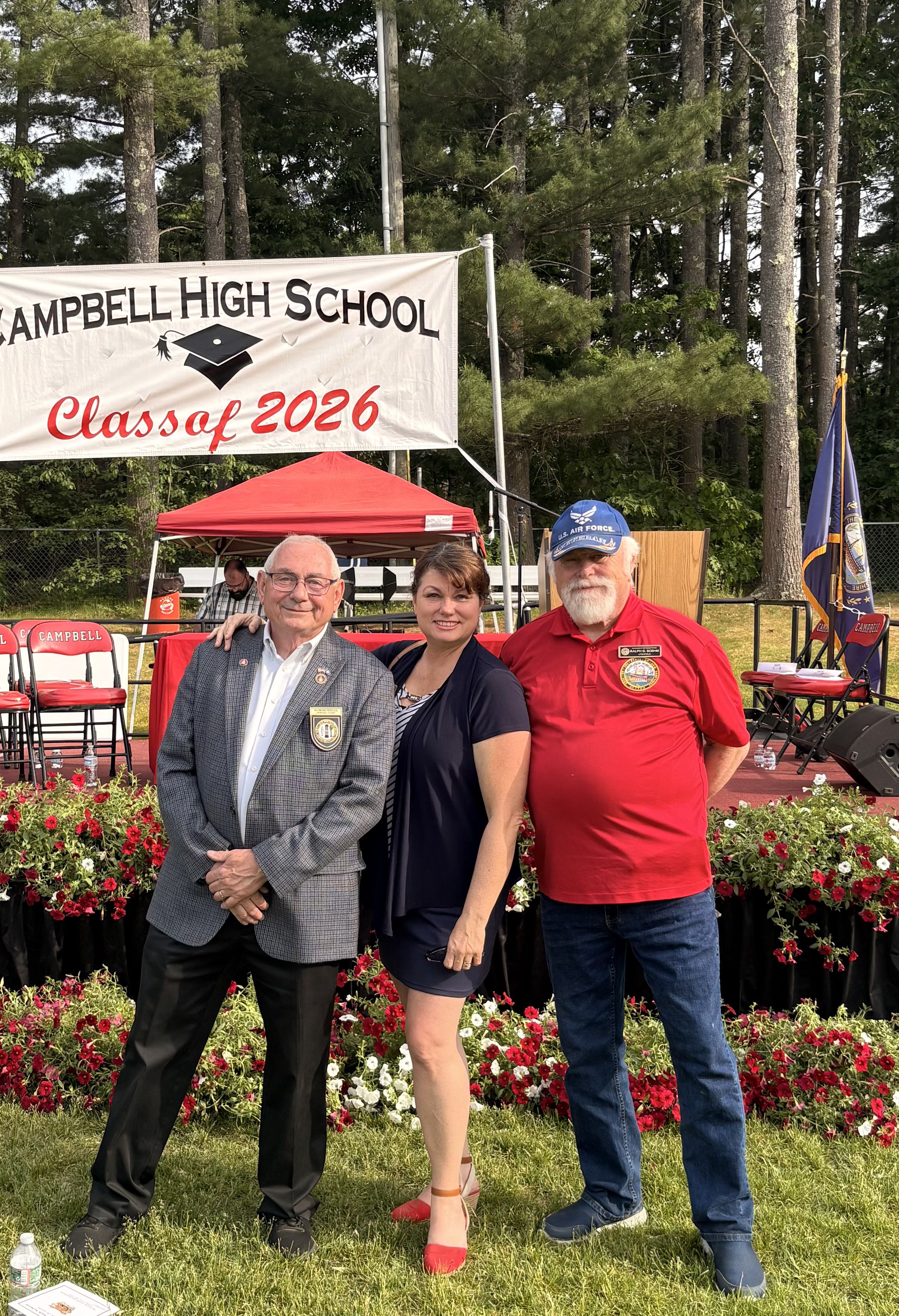 Senator Sullivan at Campbell High School Class of 2026 graduation with veterans